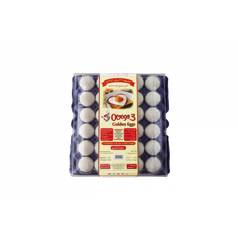 OMEGA 3 GOLDEN EGGS WHITE ( 12 X 30 Per Carton ) Sinaha Platform